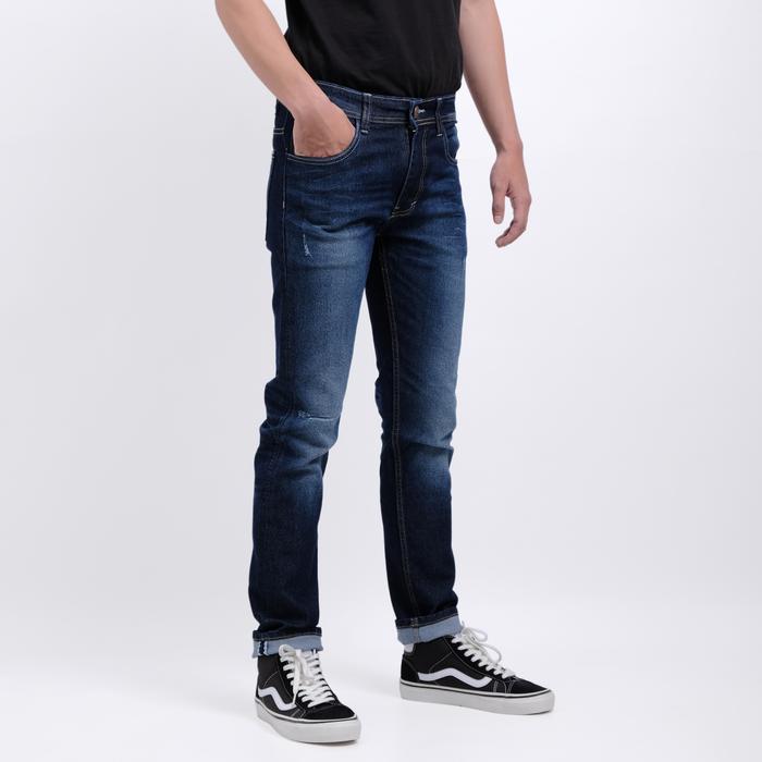 Rockmaker Celana Denim Selvedge Accent Skyline Slim Fit Jeans