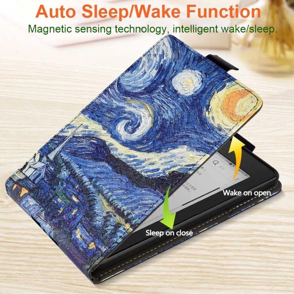 For Kindle Paperwhite 3 2 1 6 Inch DP75SDI EY21 Stand Case with Hand Belt Strap Ebook Funda Auto