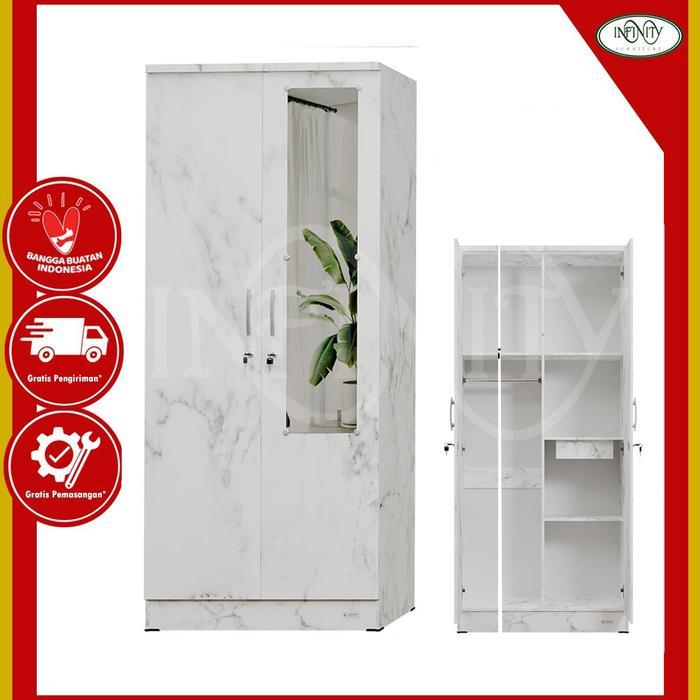 NEW PRODUK LEMARI PAKAIAN 2 PINTU CERMIN LPT 011 THANKYOU & HAPPY SHOPPING :)