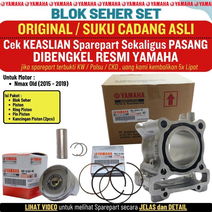 Paket Blok Block Seher Piston Cylinder Nmax Old Original Yamaha 100%