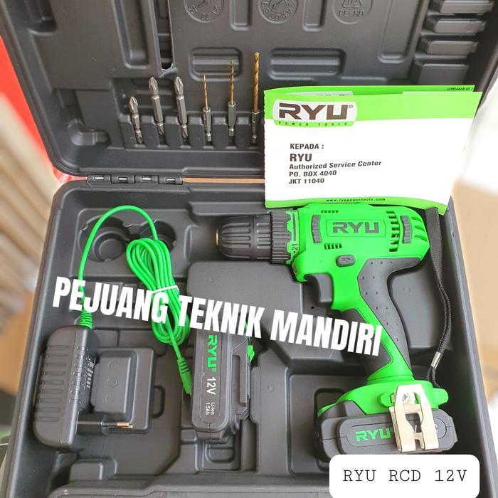 Mesin Bor Tangan Cordless Drill Ryu Rcd 12V / Bor Baterai Ryu Rcd12V