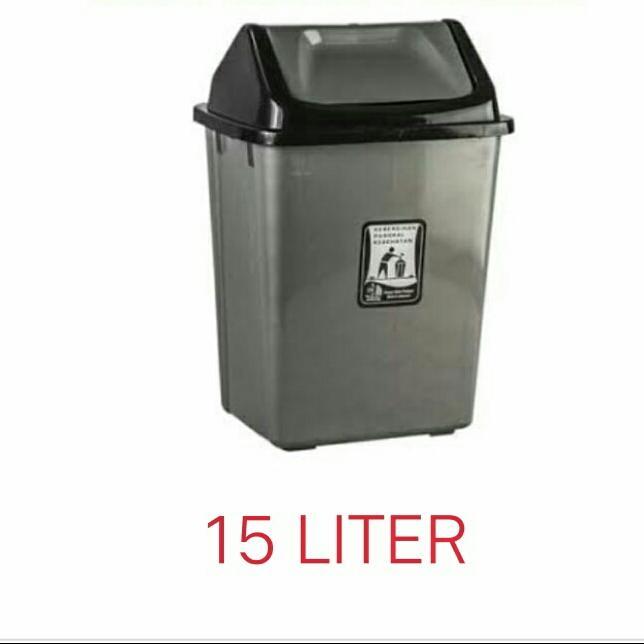 Tempat Sampah 15 Liter (tutup goyang) *