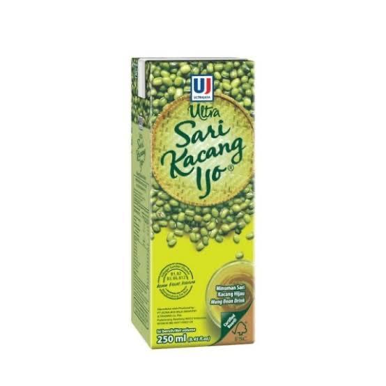 "New" Ultra Sari Kacang Hijau / Kacang Ijo 250 Ml 1 Dus