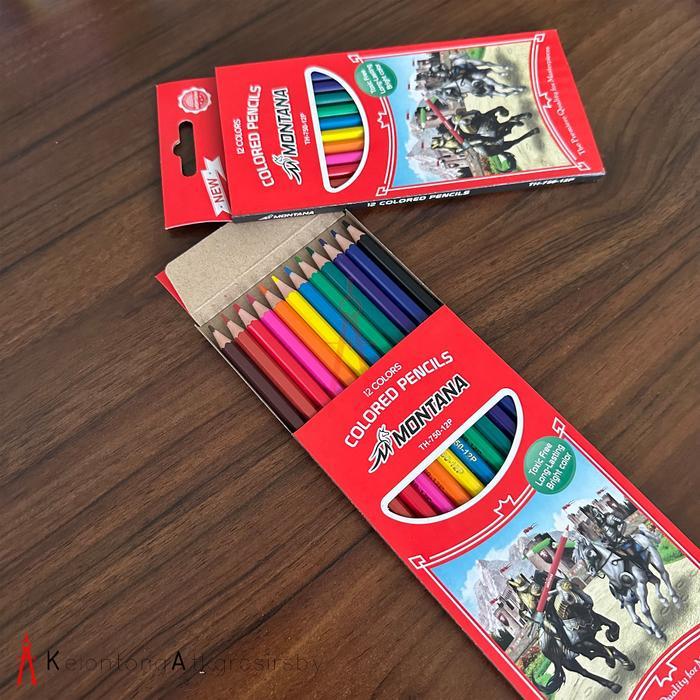 PENSIL WARNA MONTANA 12 WARNA PENDEK MONTANA COLOR PENCIL ATK MAKASSAR