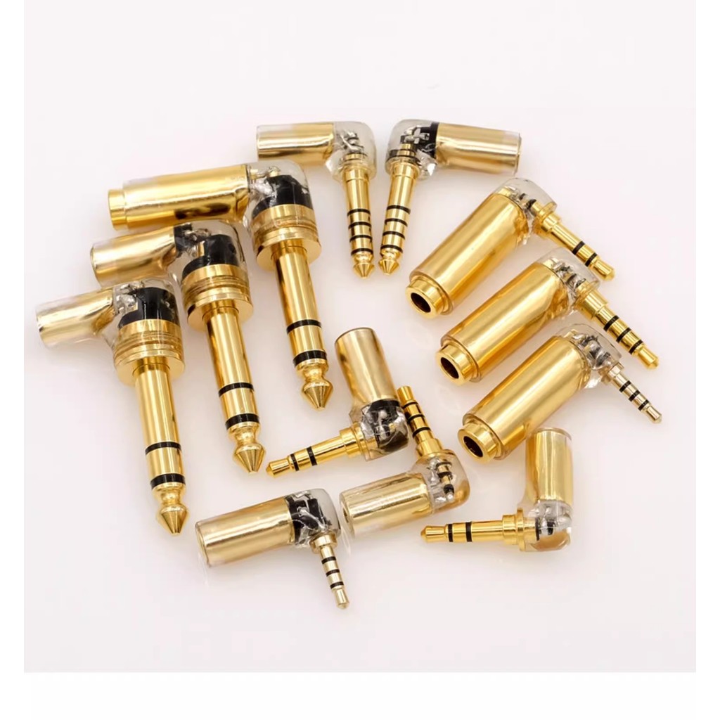 4.4 Female To 6.35mm 1/4 Male Convertor Adapter 3.5MM 4.4MM 2.5MM Balanced 3.5 stereo TO 6.5 L Shape