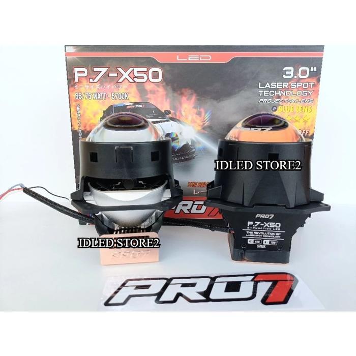 BILED PROJECTOR PRO7 P.7-X50 Biled Projector 75W Blue Lens 3 InchORIGINAL PRO7 GARANSI - MERAH