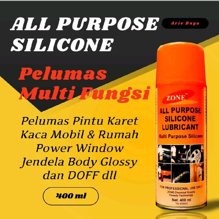 "New" Silicone Spray Silikon Spray All Purpose Silicone ZONE 400 ml Multi Purpose Silicone Car Karet