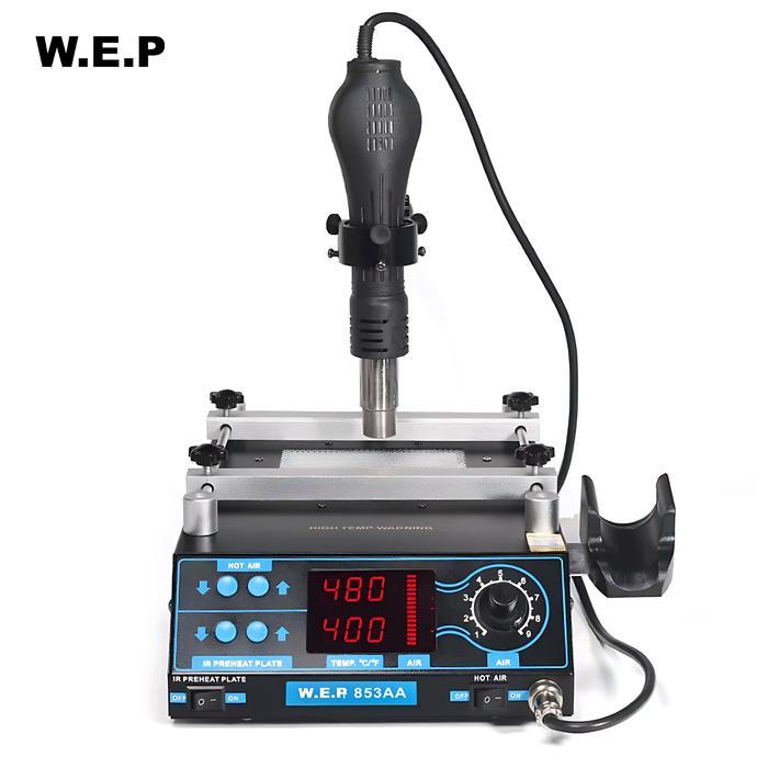 WEP 2 in 1 digital SMD infrared Preheater Rework 853AA Hitam Original