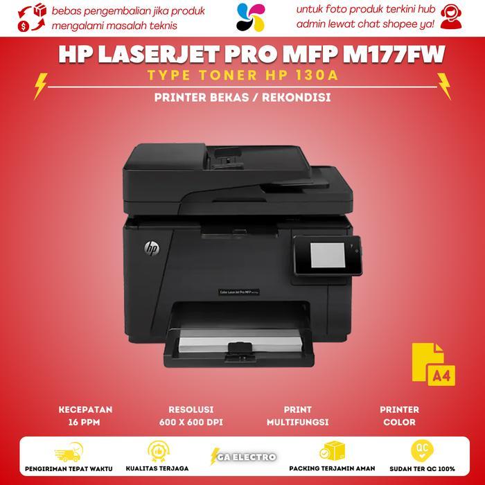 HP Color LaserJet Pro Mfp 177fw - Scan F4 di Kaca scaner