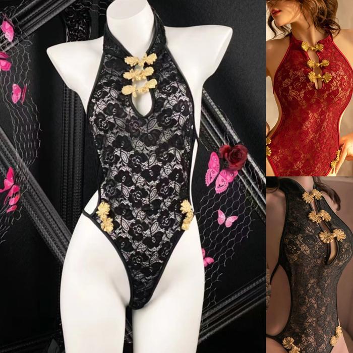 Diskon Lingerie hot lingirie cheongsam dress sexy halus adem kualitas premium New