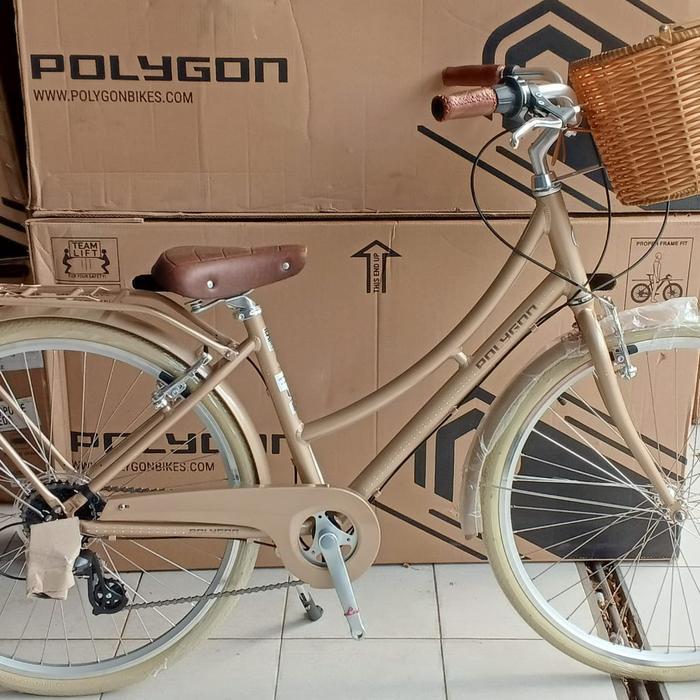 Sepeda City Bike CTB 26 POLYGON SIERRA OOSTEN BARU GARANSI RESMI - Cokelat