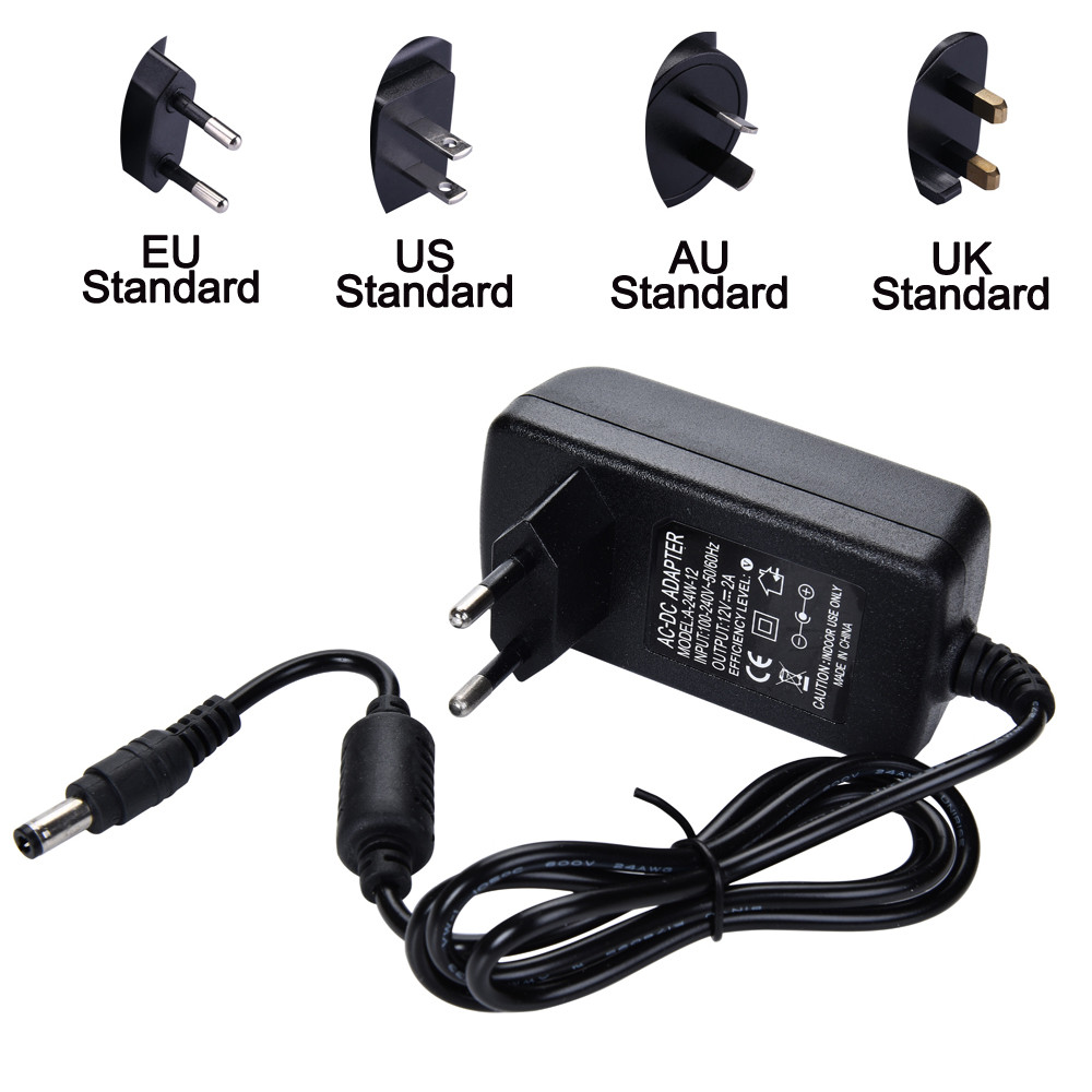 Hamrolte AC100-240V to DC12V 2A Converter Adapter Switching Power Supply Charger For Security System