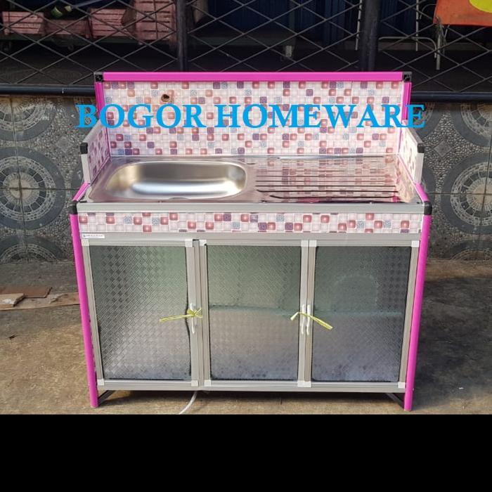 (KHUSUS BOGOR) RAK CUCI PIRING RAK WASTAFEL 3 PINTU BAWAH KERAMIK