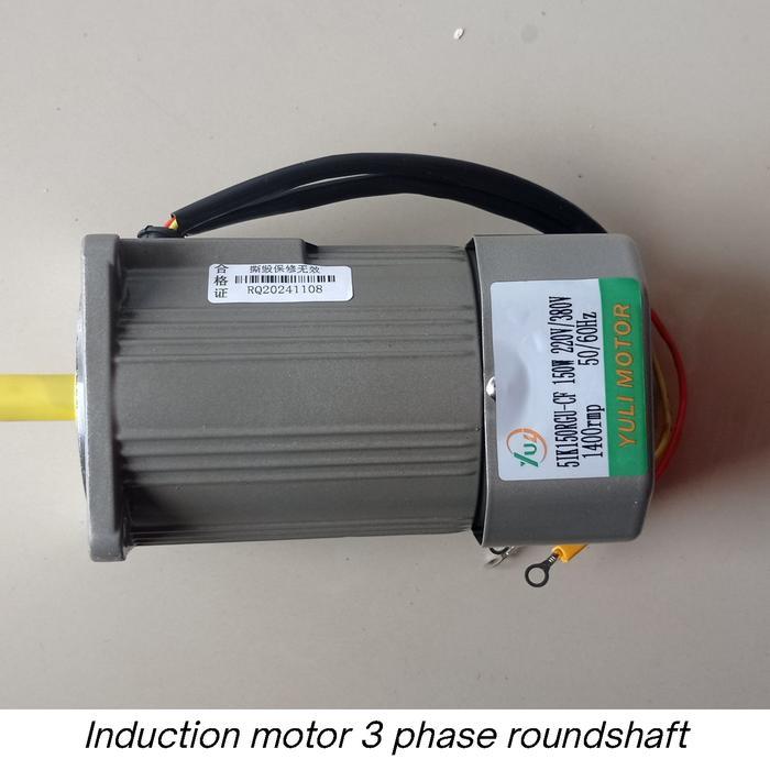 Induction Motor Roundshaft 150 watt 3 Phase 220/380 Volt