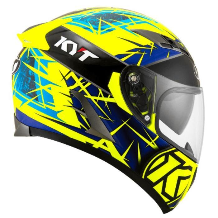Helm Kyt Falcon Fr Spike - Yellow Fluo/Blue