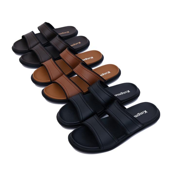 Ready Kingman Sandal Pria Santiago Original Sandal Kulit Premium -Gratisongkir
