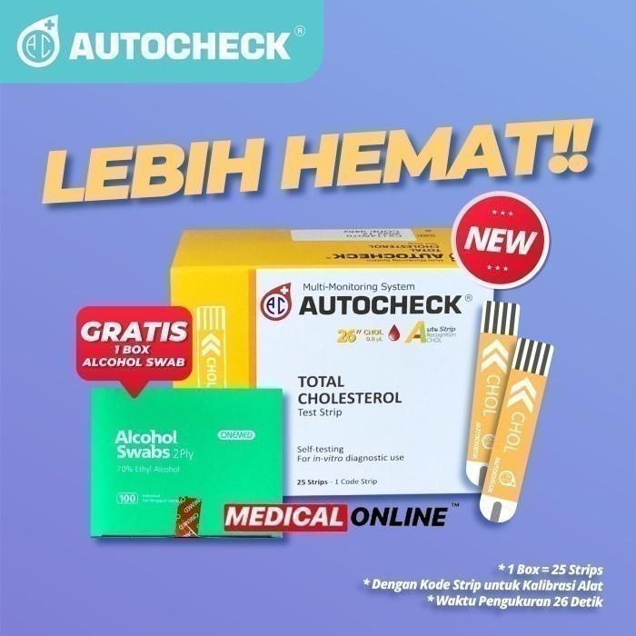 Strip Kolestrol Autocheck Cholestrol Isi 25 Strip Medical Online #Gratisongkir