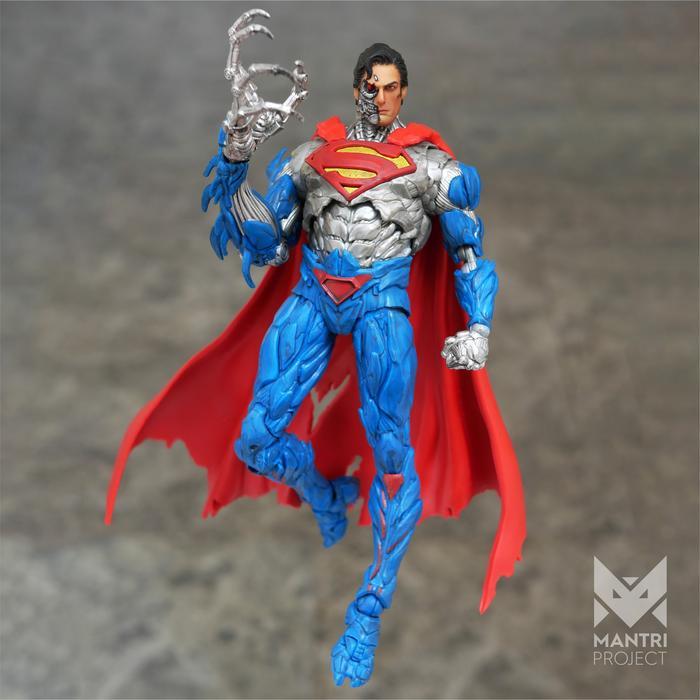 HOT SALE 1/12 CYBORG SUPERMAN HANK HENSHAW JUSTICE LEAGUE CUSTOM HEADSCULPT MCFARLANE MEZCO DC