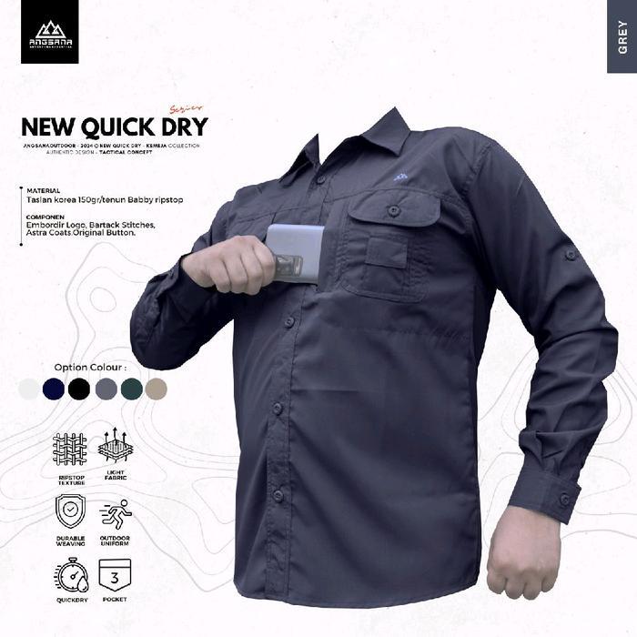 Kemeja Angsana Quickdry Original 02 Best Seller Fit Branded Pria Baju Kaos Panjang Katun Distro