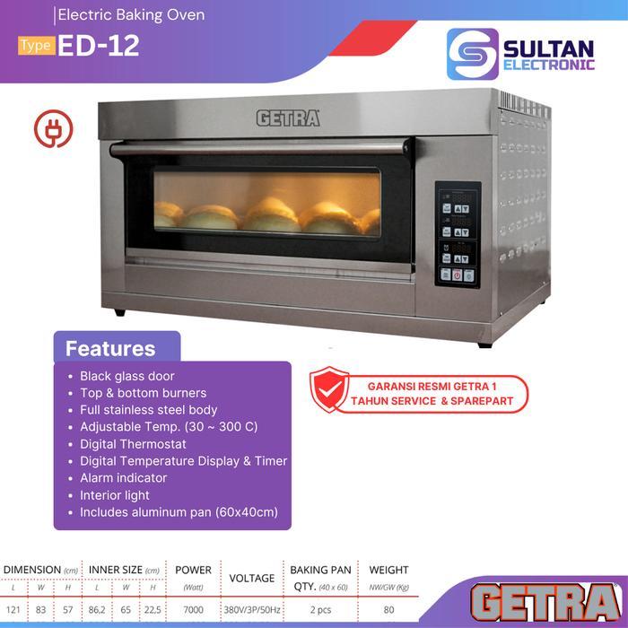 GETRA Electric Oven Baking ED-12 / ED 12 / ED12 / Oven Listrik