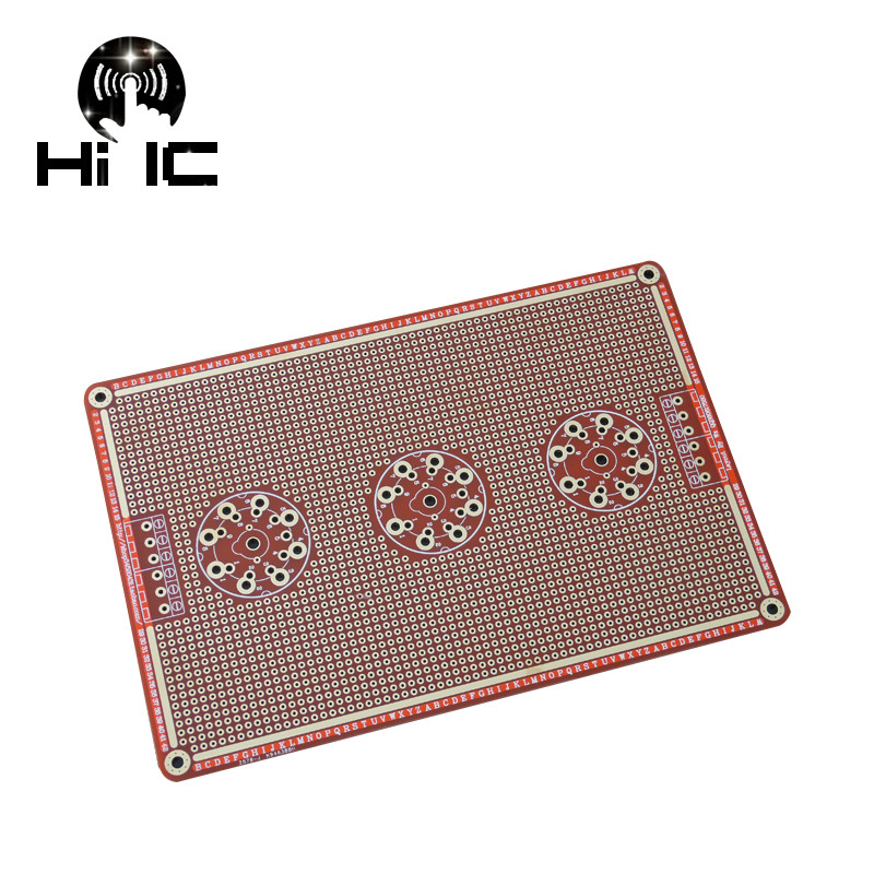 Universal Prototype PCB For 8 Pin/9 Pin Tube Amplifier Preamp Headphone Valve Double-sided PCB Board
