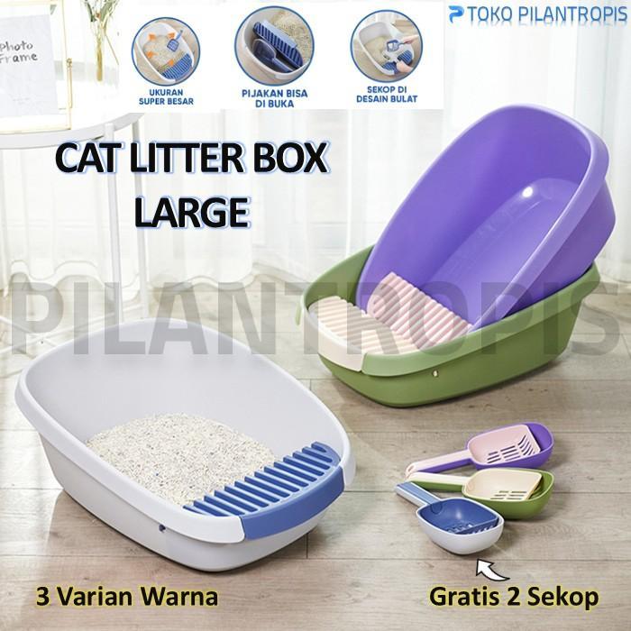 LITTER BOX KUCING JUMBO TEMPAT PUP KUCING LITER BOX KOTAK PASIR KUCING