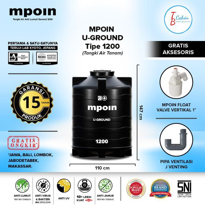 Tangki Air Tanam MPOIN PLUS 1200 Liter Underground / Toren Air Pendam