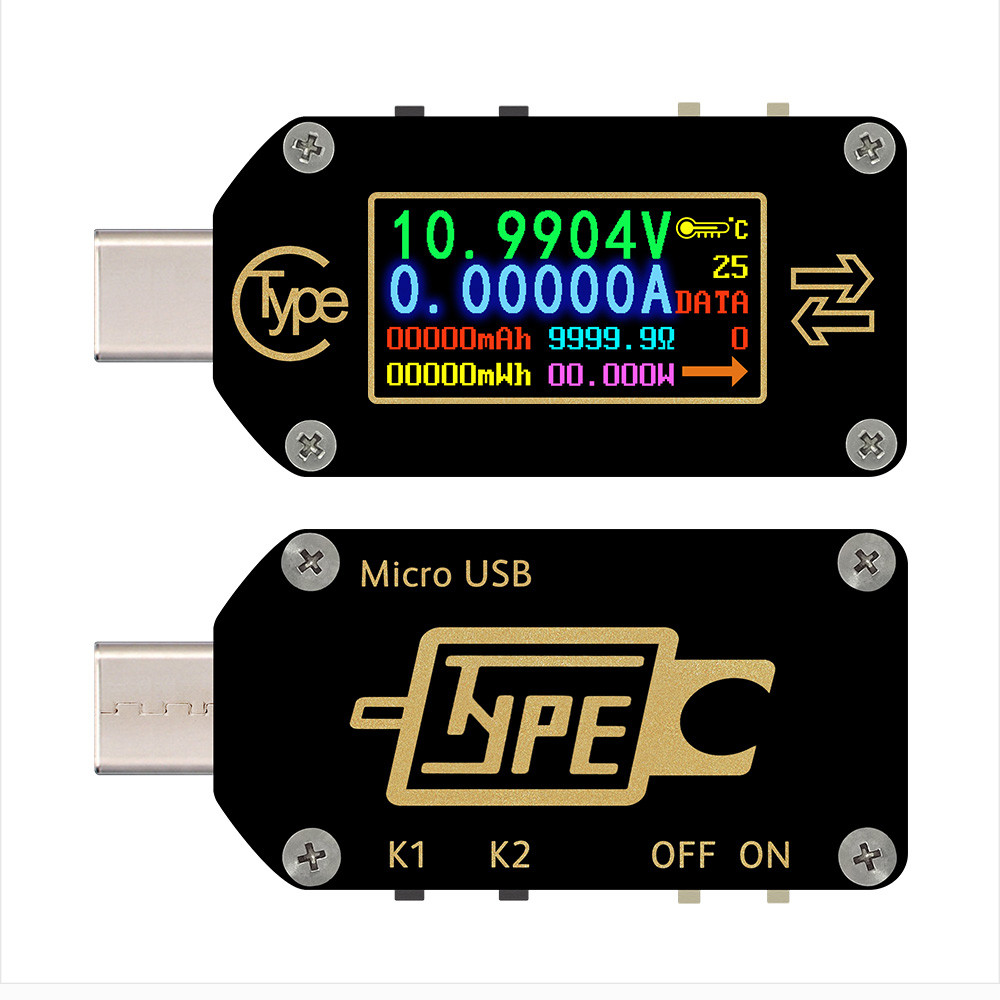 Pd Trigger Usb-C Voltmeter Ammeter Rd Tc66/Tc66C Type- 2 Way Current Meter Multimeter Pd Charger