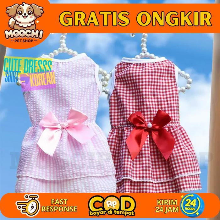 Sale- Moocipetshop Baju Anjing Kucing Korea / Dress Anjing / Dress Anjing Korea / Baju Anjing - Baju