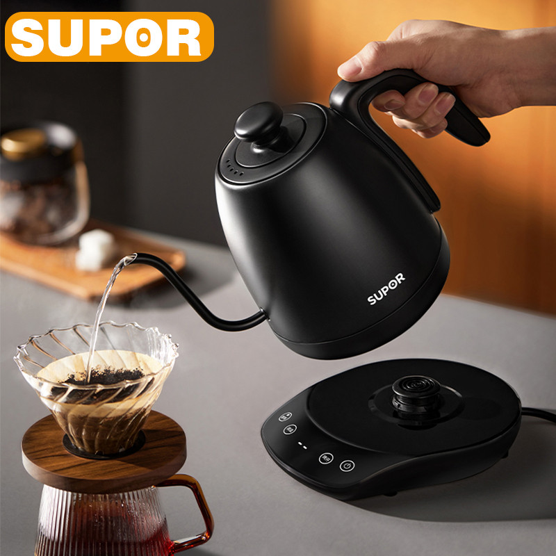 SUPOR Electric Kettle STRIX Thermostat Gooseneck Teapot 1000W Insulation Stainless Steel Pour Over C