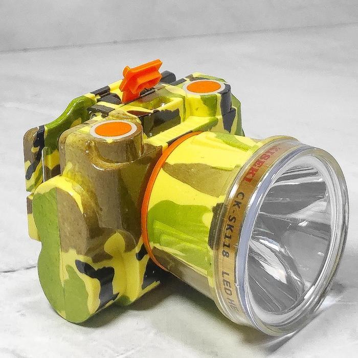 Senter Kepala Kiseki CK-SK-118 Motif Loreng Army CK-SK118 Original Super Terang Bohlam 30 Watt