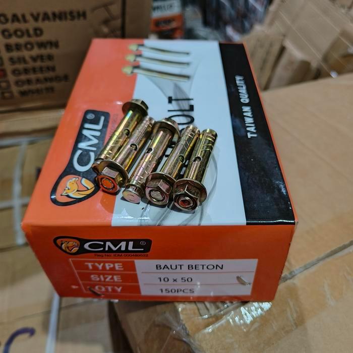 1Kotak 10 X 50 / Baut Dynabolt Dinabolt Camel M10 X 50 @150Pcs