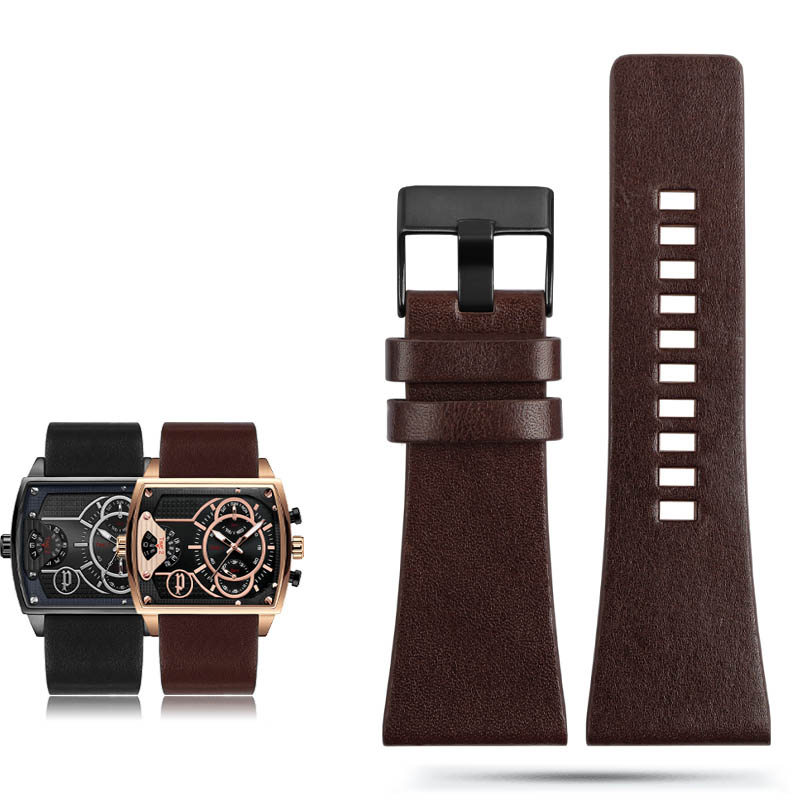 Cowhide strap for DIESEL watchband fit DZ7312DZ4323DZ7257DZ4343 with stainless steel pin buckle