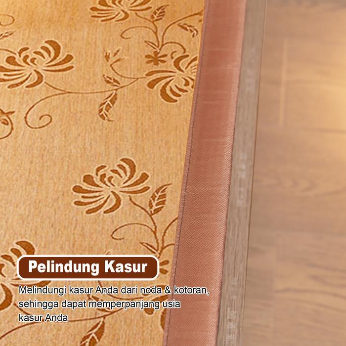 Tikar Bambu Lipat Serbaguna Matras Bambu Tikar Lesehan Alas Kasur Tradisional Motif Unik Ukuran 160