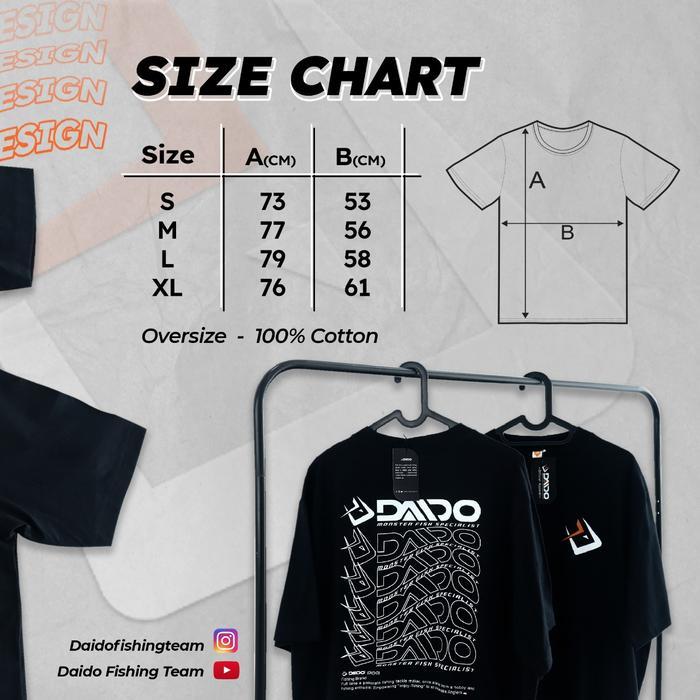 Baju Kaos Daido Fishing Team Oversized