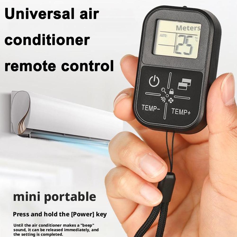 Mini Universal Air Conditioner Remote Control, Multi-Brand Compatible, LCD Display Remote Control AC