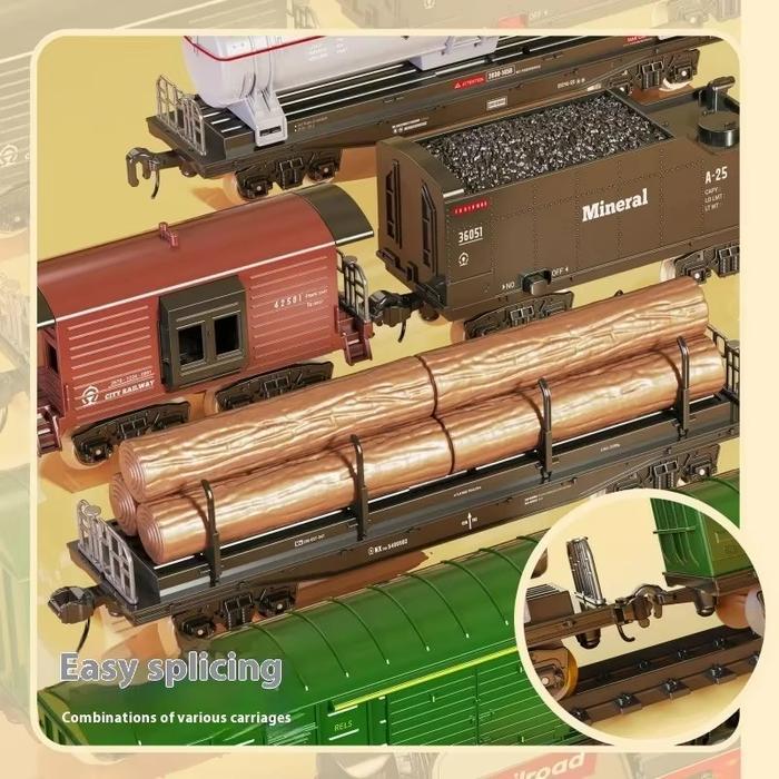 Kereta Uap Jalur Kereta Mainan Kereta Listrik Model Retro Mainan Kereta Api Set Mainan Untuk Anak
