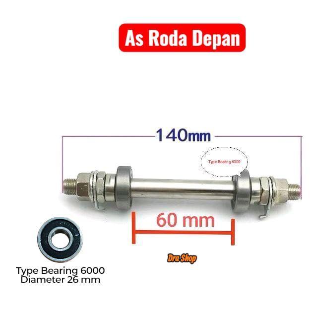 As Roda Sepeda MTB & Lipat Universal warna Chome include Bearing 1 set depan & Belakang *