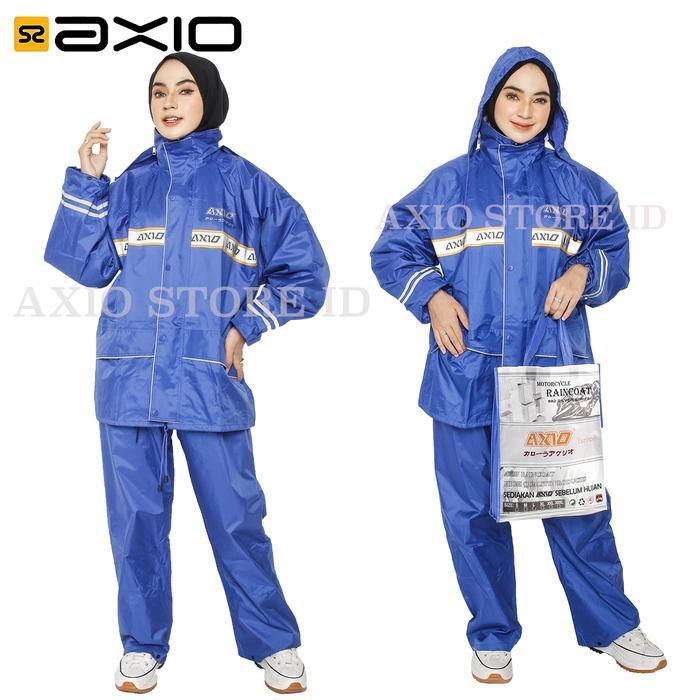 Axio Jas Hujan Wanita Biru Original Waterproof Europe BISA GRAB