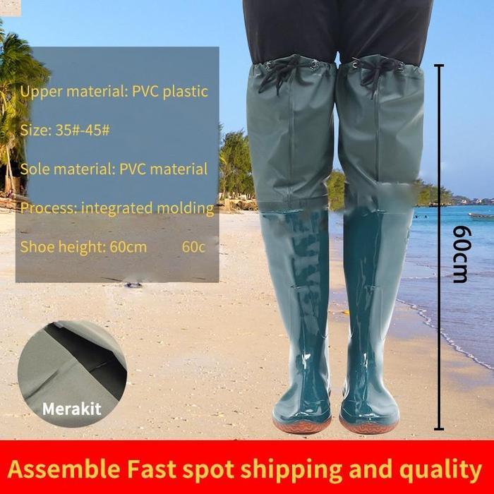 Laviola - Sepatu Boots Wanita Pria Celana Sawah Panjang Anti Air Sepatu Keong Elastis