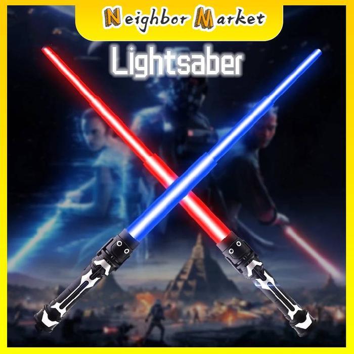 2 PcsPedang Starwars Cosplay Mainan Pedang Starwars Pedang Lampu Light Saber Cosplay Pedang Laser