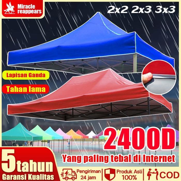 Ekstra Tebal 2400D Terpal Tenda Atap Tenda Lipat Atap Tenda Jualan Tenda Lipat Kain Tenda