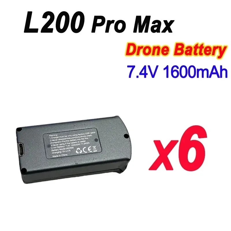 LYZRC L200 Pro/L200 Pro MAX Drone Battery 7.4V 1600mAh Battery For LYZRC Original Drone L200 Pr Max