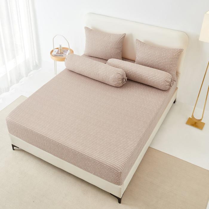 Informa Set Seprai Microfiber Davin - Cokelat King Queen Single 180X200 160X200 120X200 Sprei Seprei