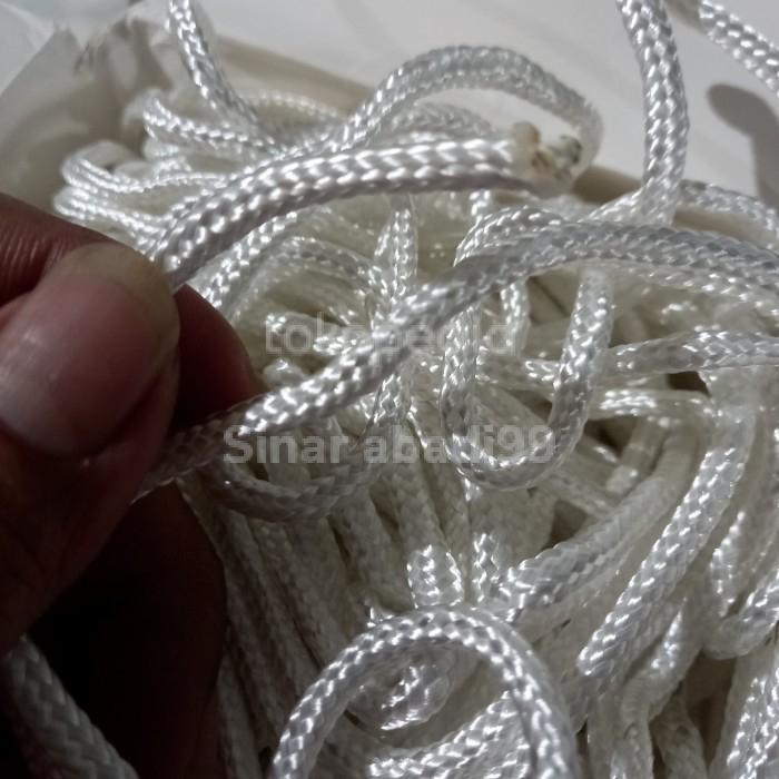 Terlaris - tali nylon 4mm tali tambang kecil tali tambang putih tali nylon kepang