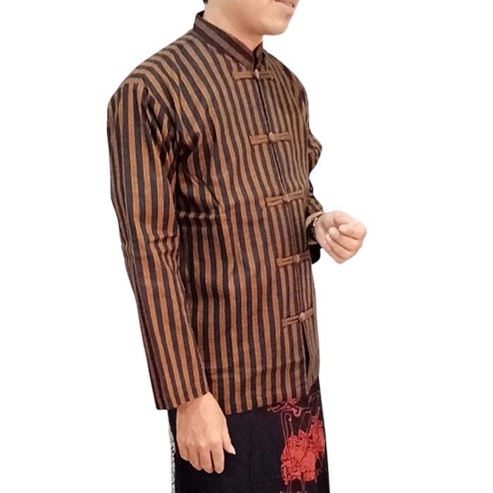 Surjan Lurik Koko Cina Lurik Koko Cina Limited Edition Koko Muslim Nuansa Tradisional Baju Pria