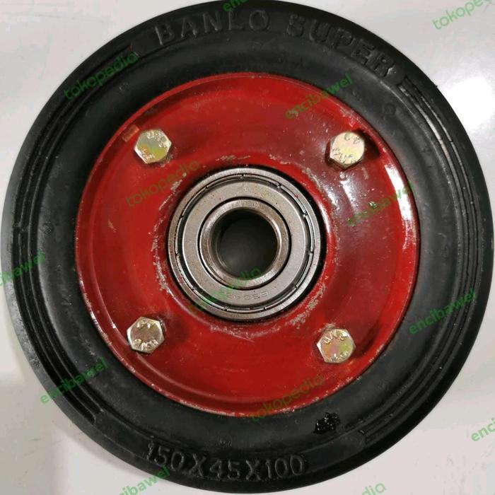 Roda Trolley 6 Inch / Ban Roda Lori 6 Inchi / Roda Troli 6 Inchi