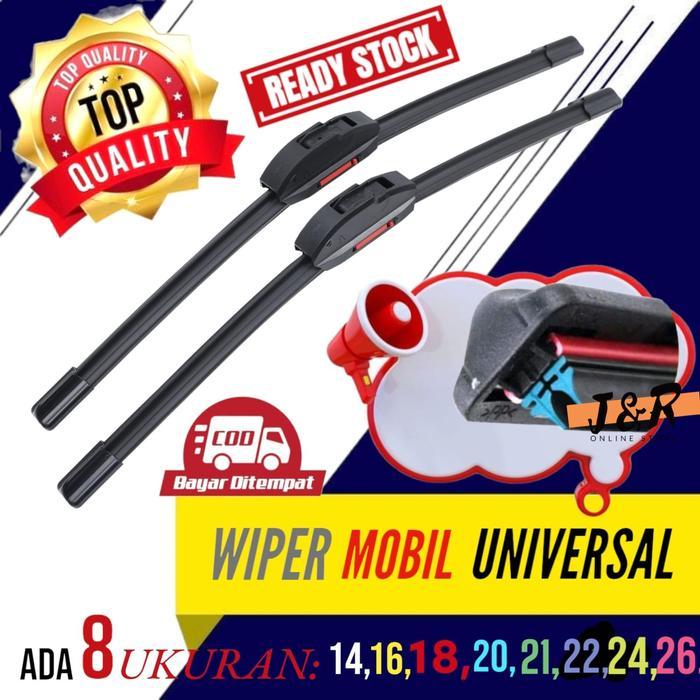 wiper mobil double universal/wiper mobil dua karet/wiper mobil