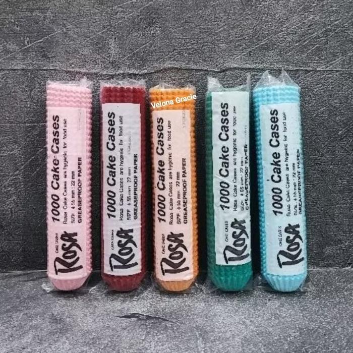 Terlariss Cup Kue 5.5 cm WARNA isi 1000 pcs Cake Case D55 B22 Kertas Polos