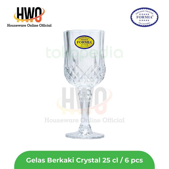 Formia Gelas Berkaki Crystal Wine 25 Cl 6Pcs - Set #Gratisongkir